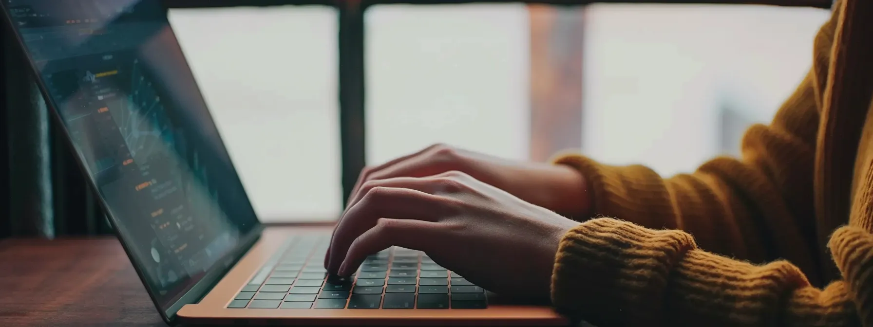 a person typing on a laptop with a list of potential guest posting sites and outreach strategies in front of them.