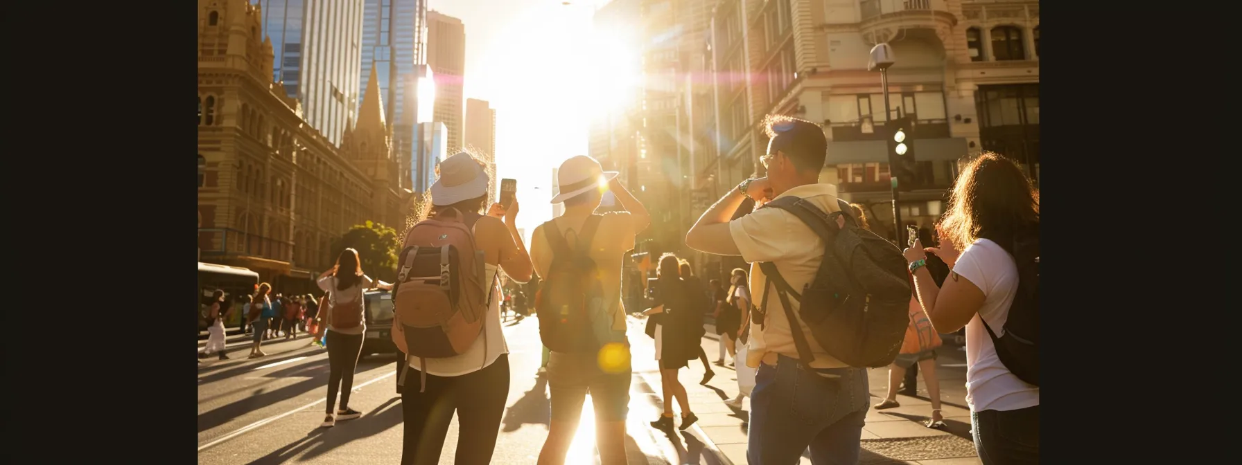 a group of people in melbourne taking photos and sharing posts on social media platforms.