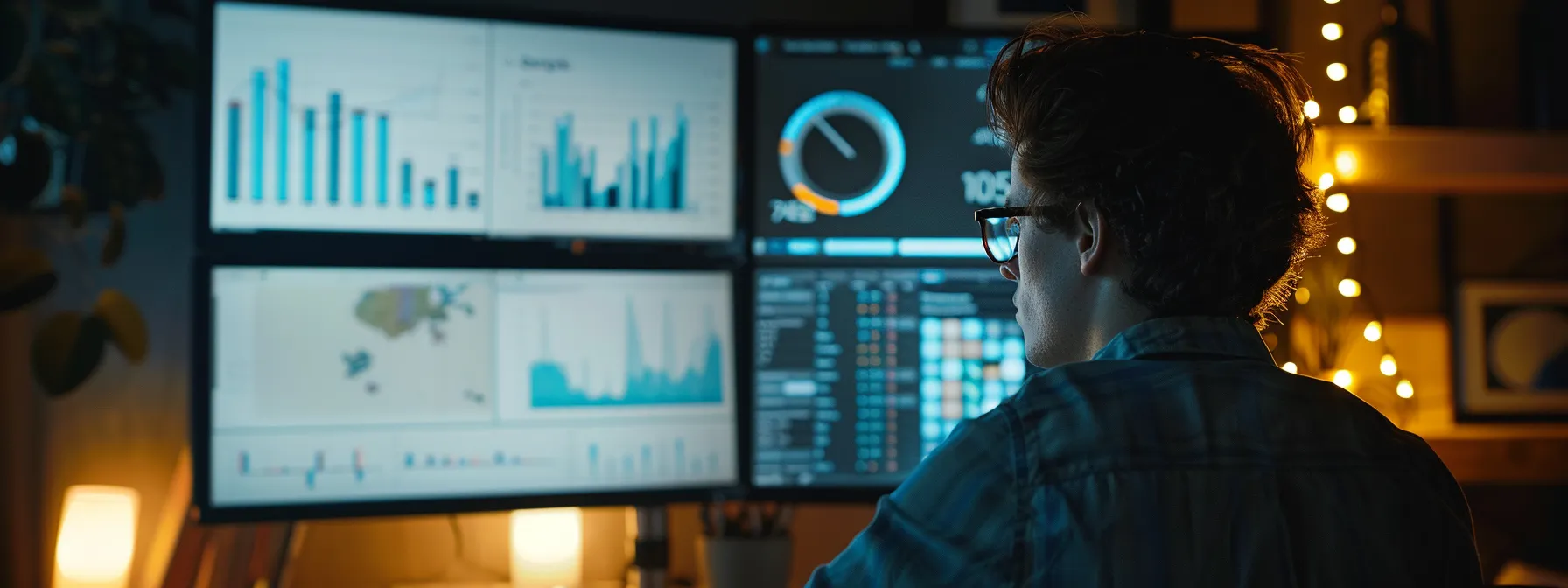 a person analyzing data on a computer screen, making adjustments to a website's seo strategy.