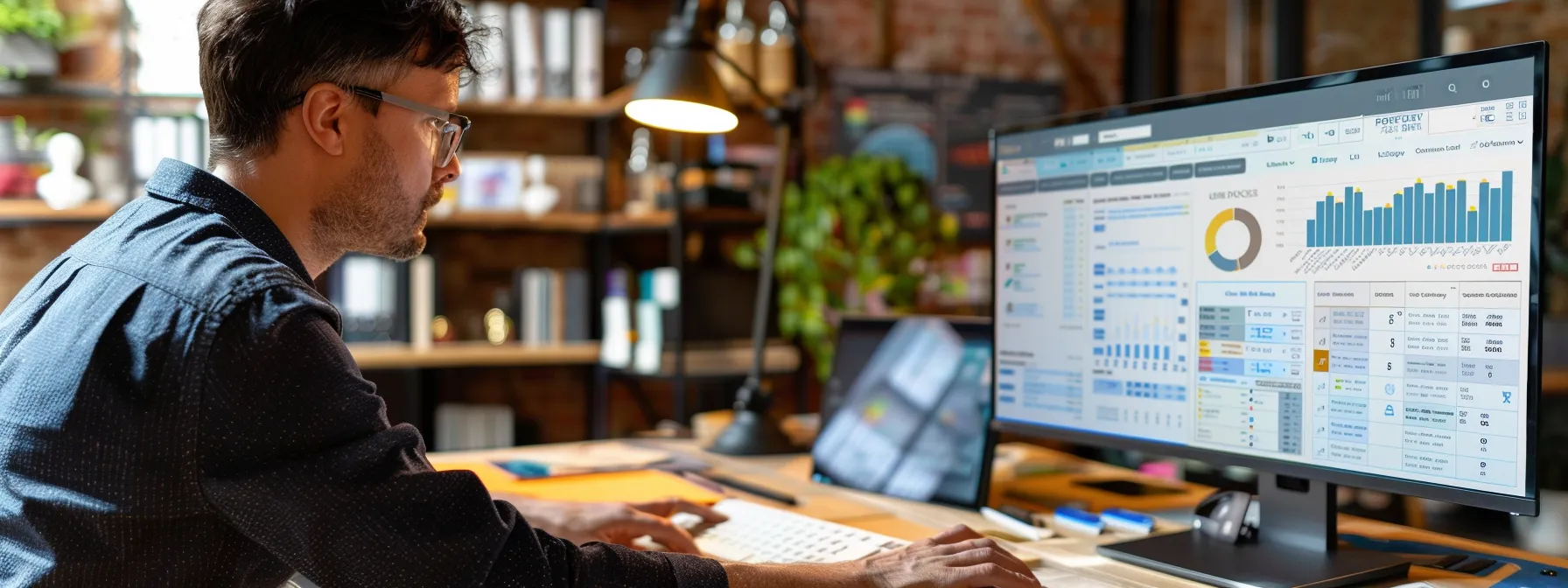 business owner looking at a computer screen filled with review analytics for their melbourne business.