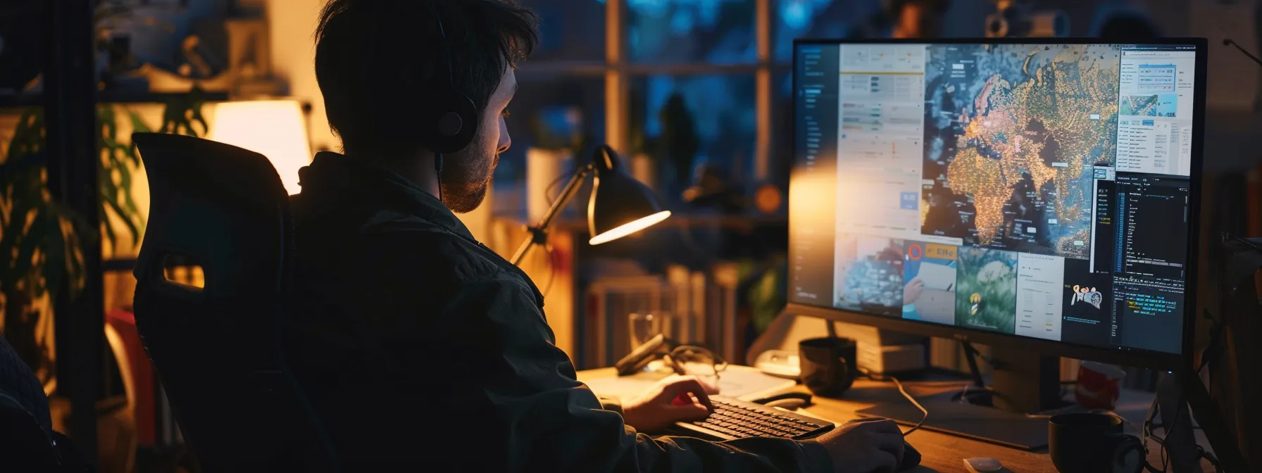 a person updating their business listing on a computer screen.