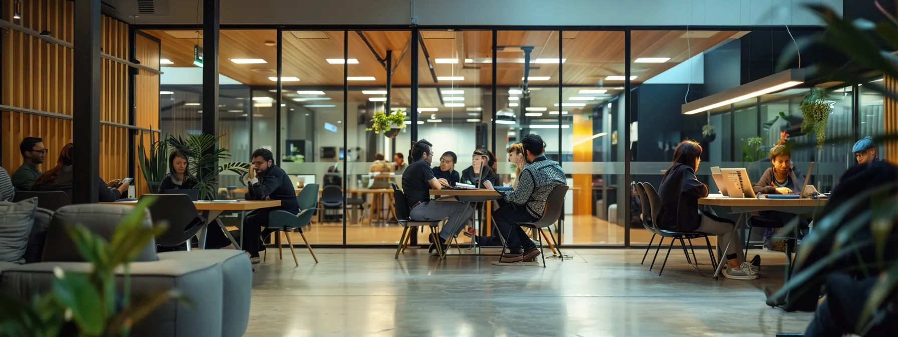 a group of digital marketers discussing local link building strategies in a modern office in melbourne.