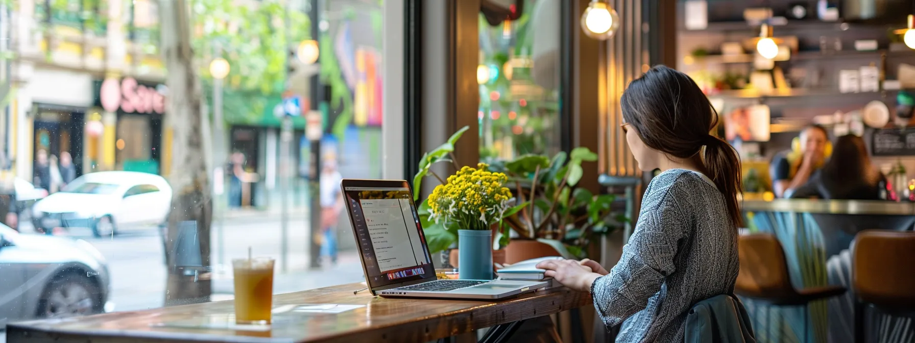 a local melbourne business owner updating their google my business profile with melbourne-specific details and engaging with melbourne customers through reviews, posts, and special offers.